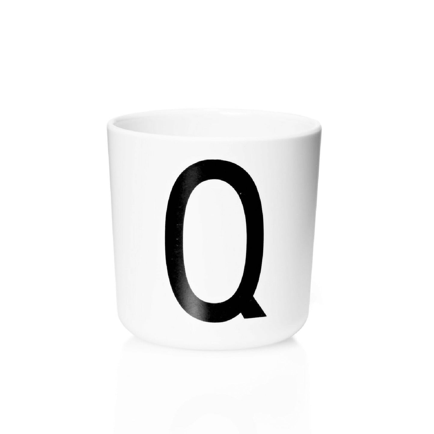 Taza De Melamina Letra Q1#Blanco