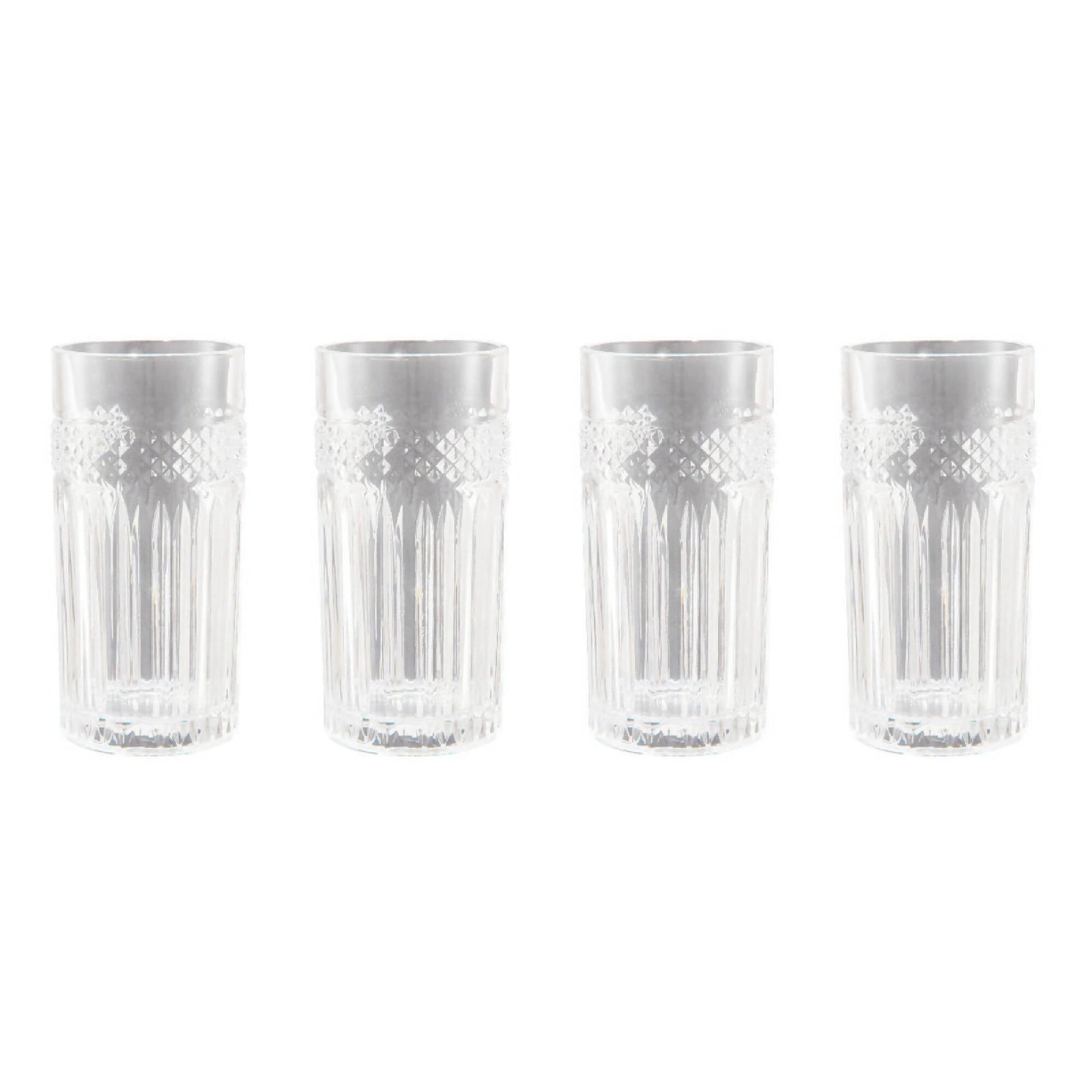 Set 4 Vasos Vidrio Línea