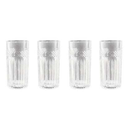 Set 4 Vasos Vidrio Línea