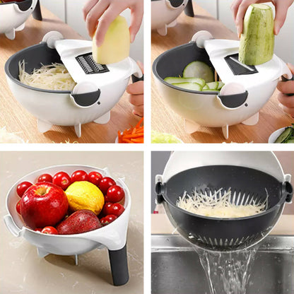 Bowl Cortador Rallador de Verduras Multifuncional Simplit5#Blanco