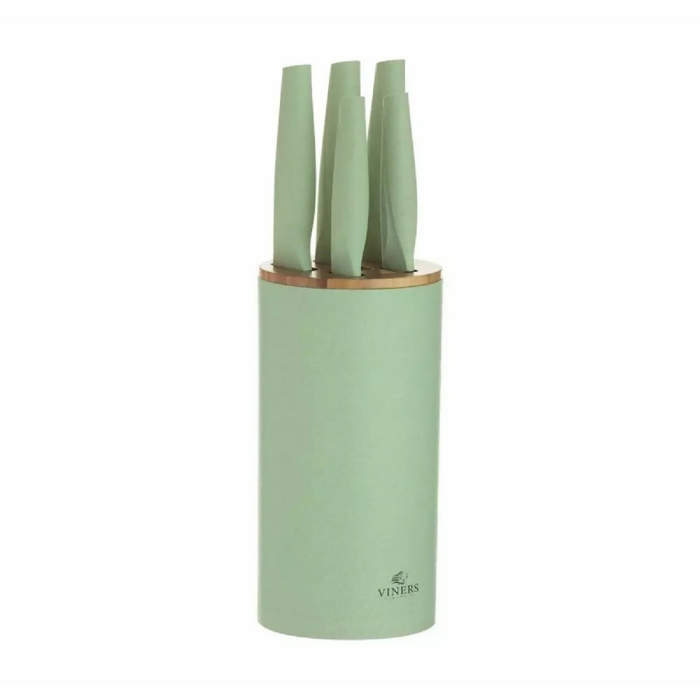 Set De 5 Cuchillos Con Taco Organic Menta Bloque Viners4#Verde