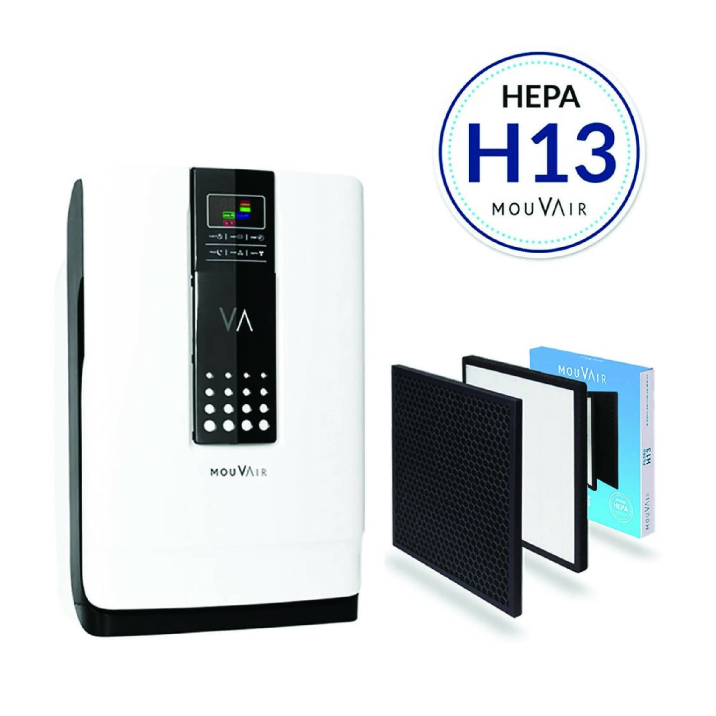 Purificador De Aire Zen Con HEPA H13 + Filtros de Reemplazo HEPA H13 Mouvair6#Blanco