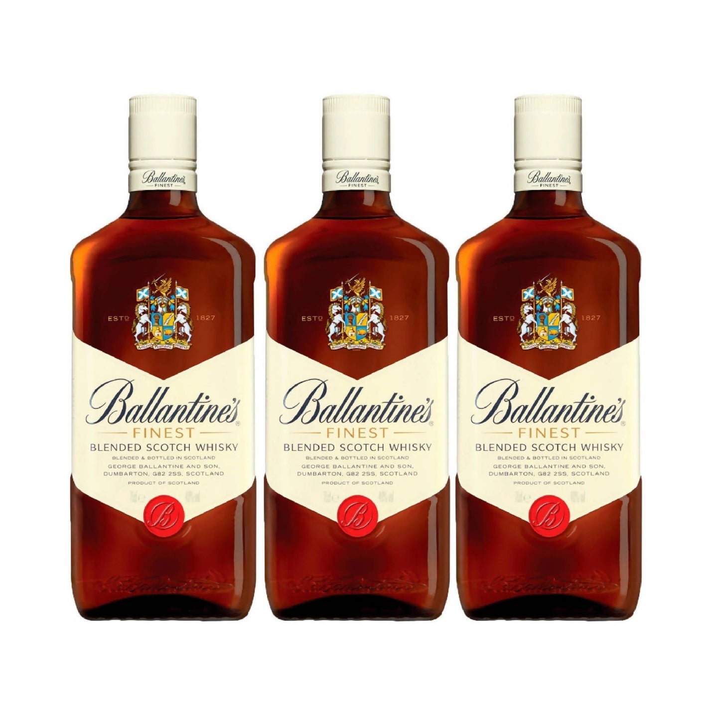 3 Whisky Ballantines Finest (40º 750ml)2#Sin color